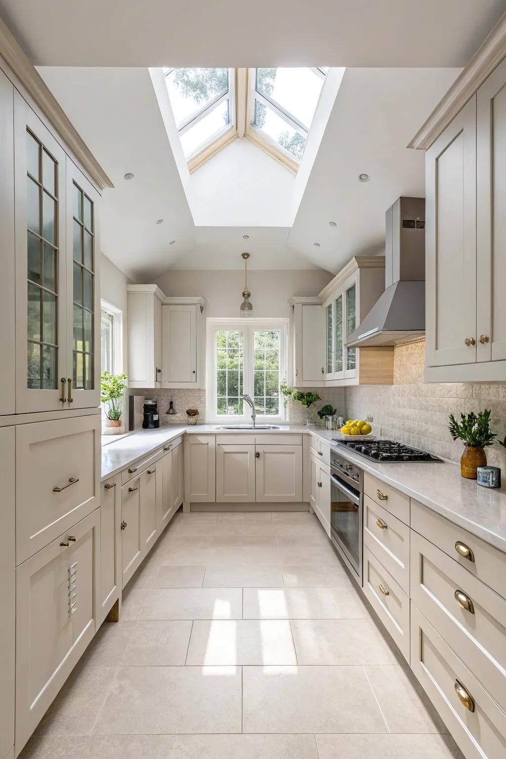 Cabinets that reach the ceiling provide more storage and make the kitchen feel bigger.