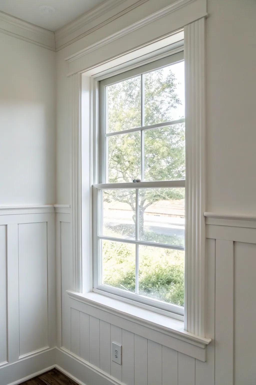 A basic 1x4 trim introduces an air of sophistication to any window.