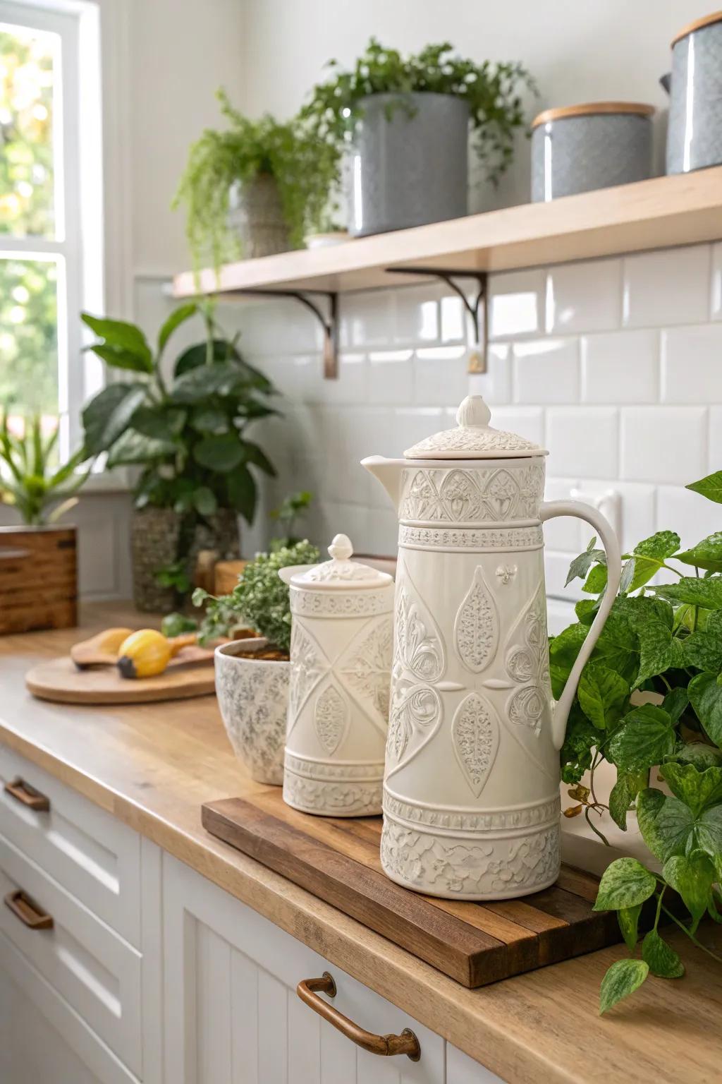 Elegant ceramic jugs turn keeping water into a stylish statement.