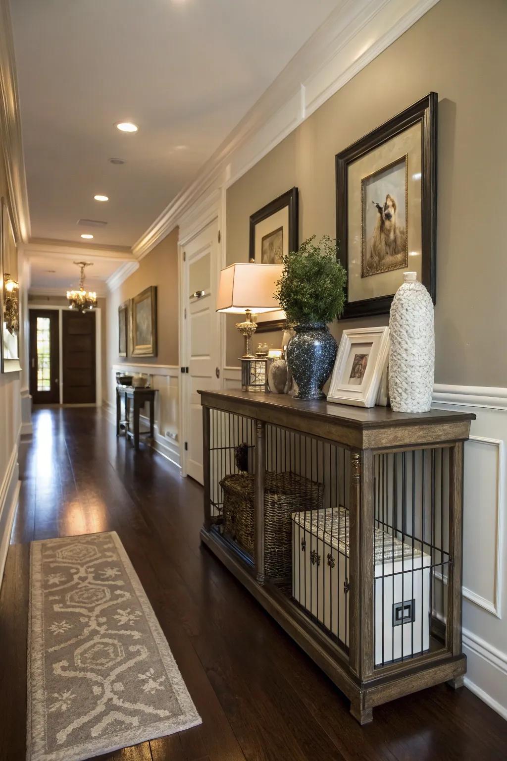 Dual-purpose crates offering a blend of elegance and practicality.
