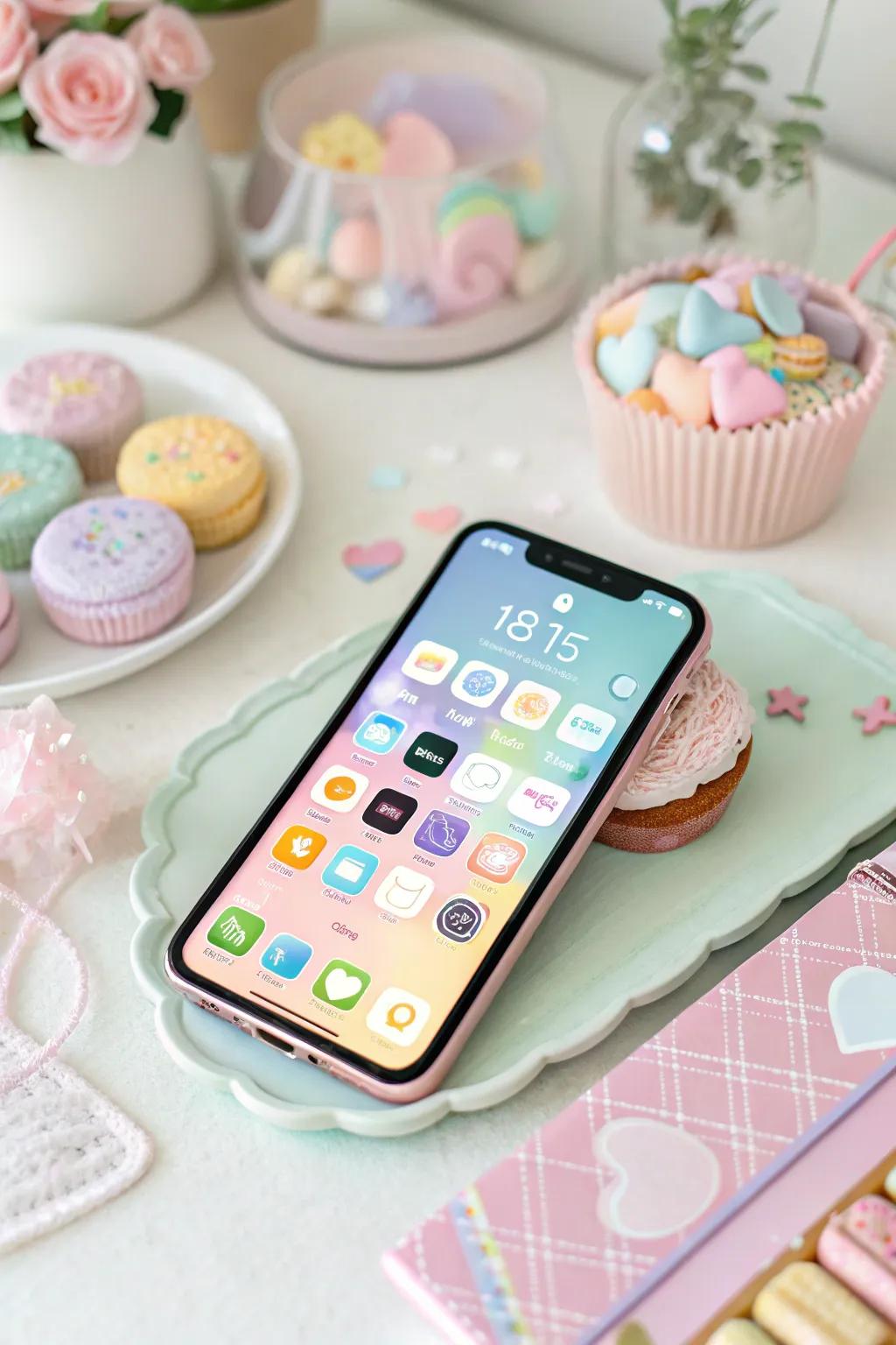 Pastel colors infuse your home screen with a gentle and soothing ambiance.