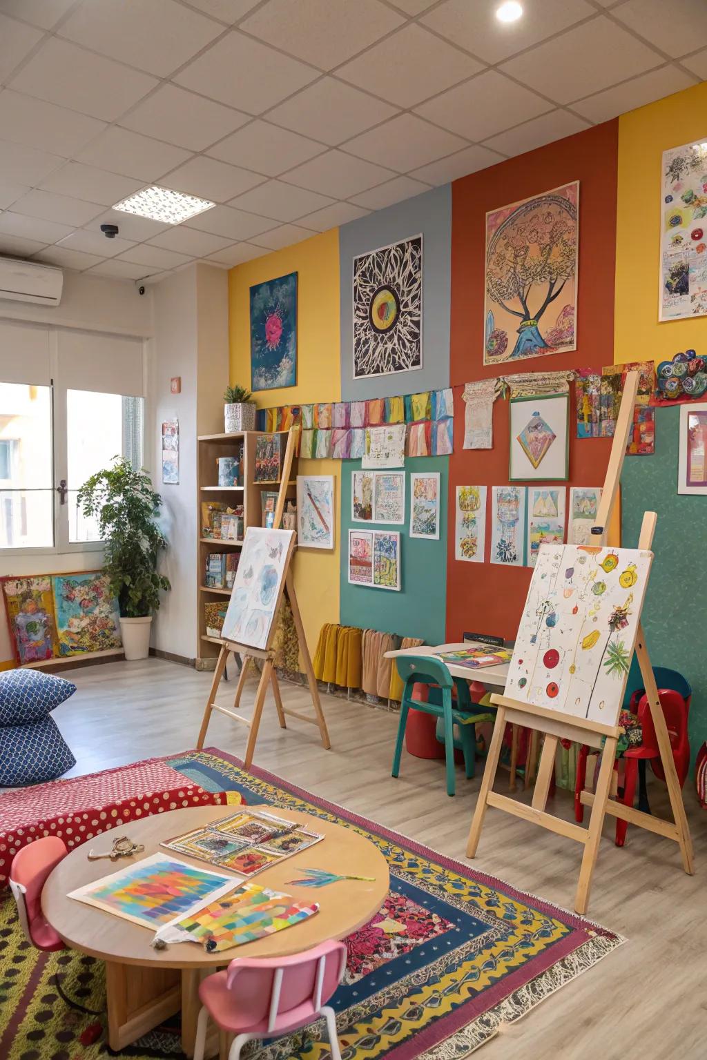 Enliven your art space with a spectrum of colors to inspire creativity.