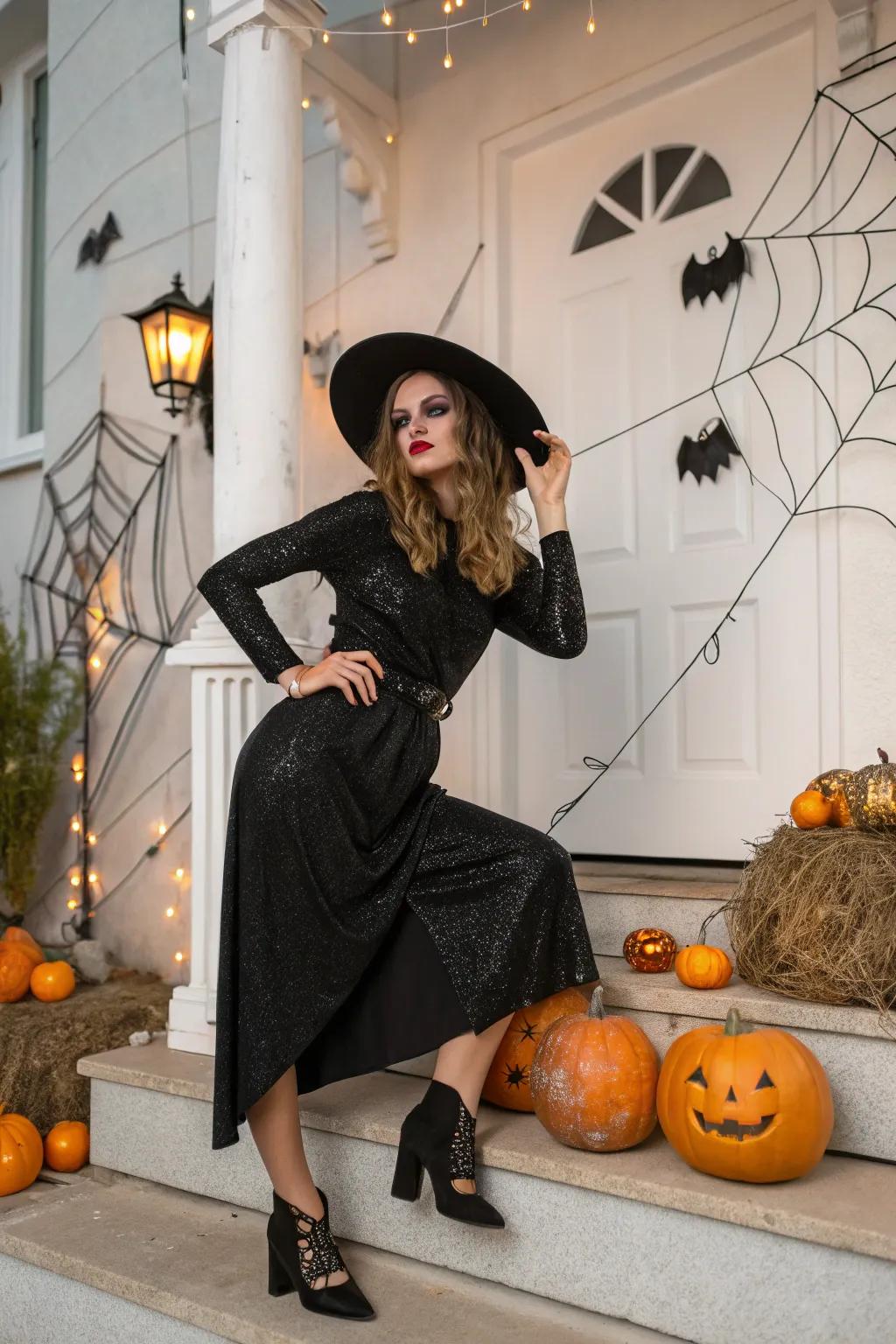 A modern and stylish twist on the iconic witch outfit.