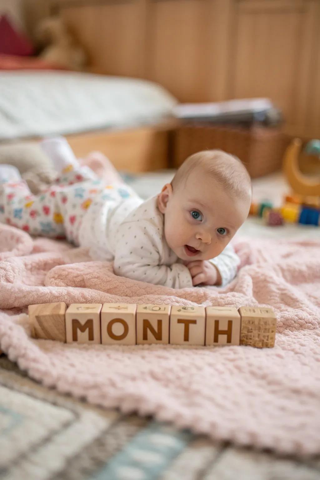 Immortalize each month using personalized wooden markers.