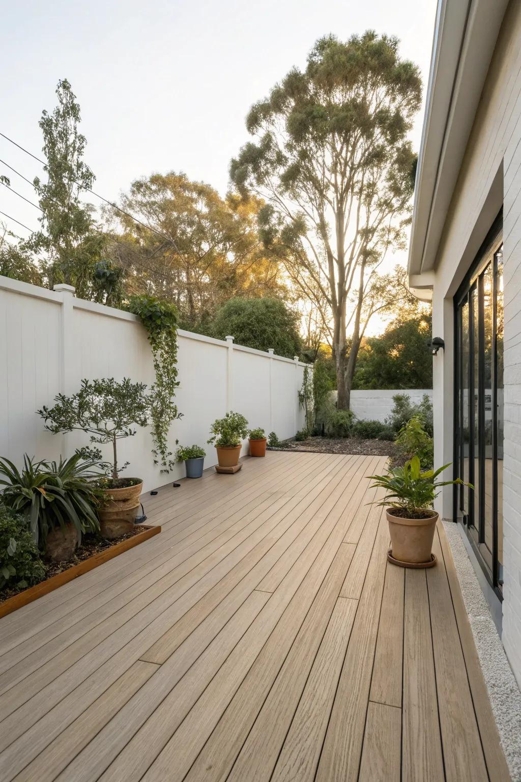 A basic, flat deck can be both attractive and budget-friendly.