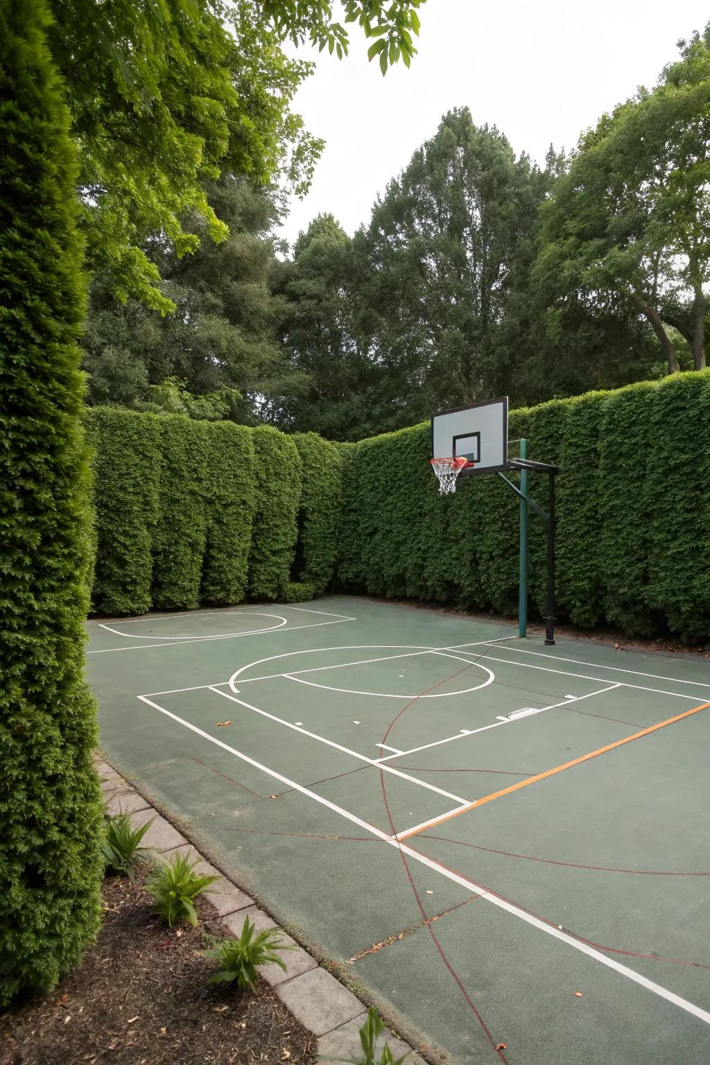 A multi-use court brings versatility to your backyard playtime.
