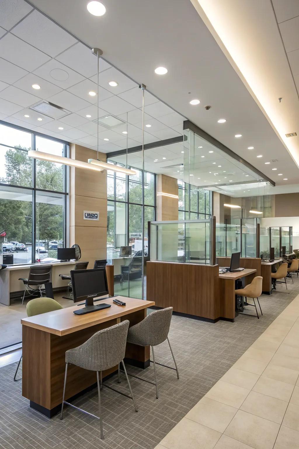 Contemporary furniture featuring sleek designs fosters an inviting atmosphere.