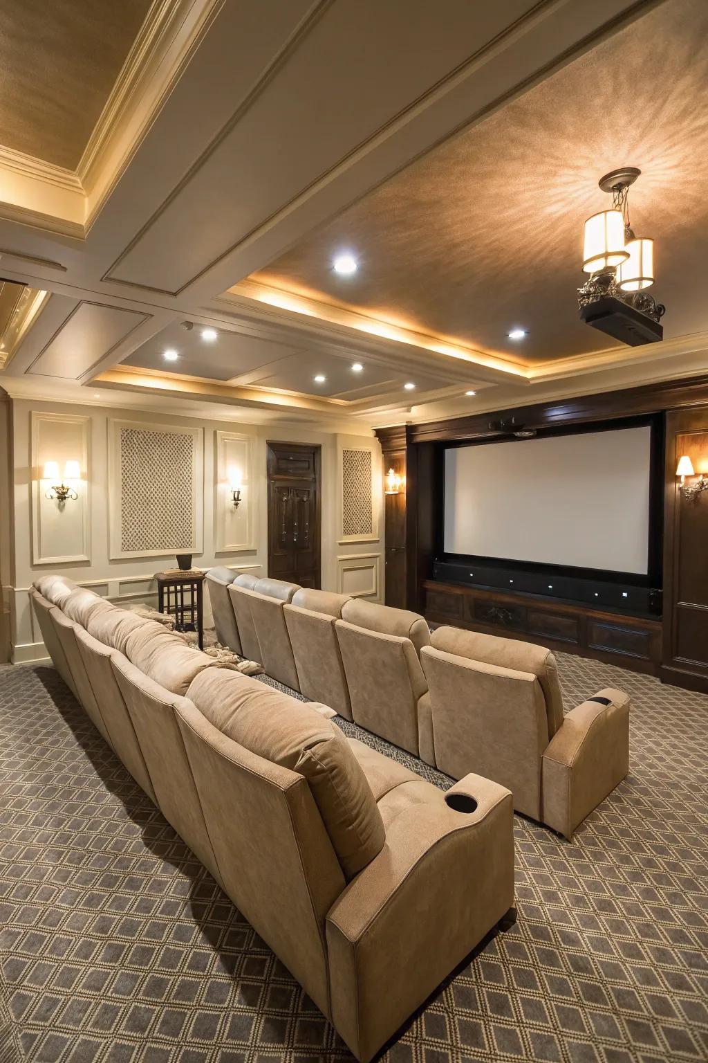 With its luxurious reclining seats, you may have a real movie theater experience right in your own home.