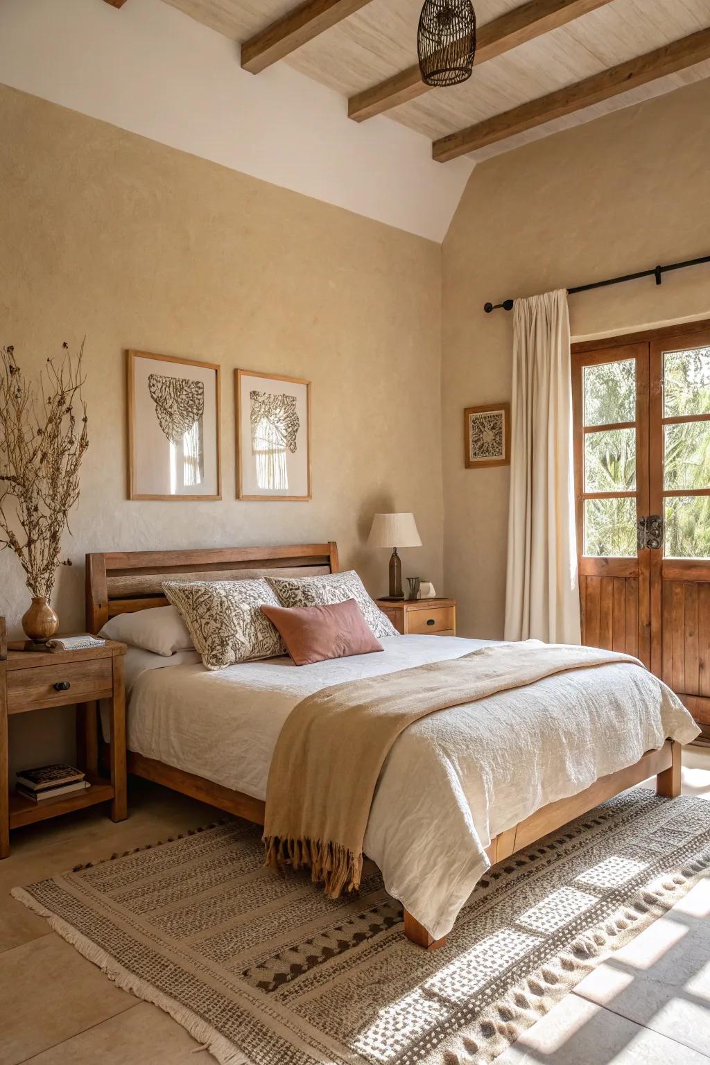 Earthy neutrals bring calm and coziness to any sleeping area.