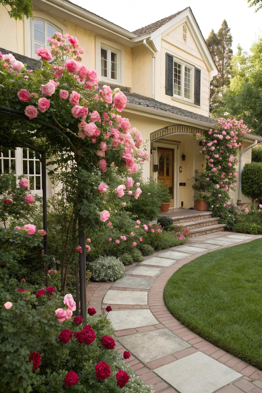 'Heritage' roses provide classic beauty and appeal.