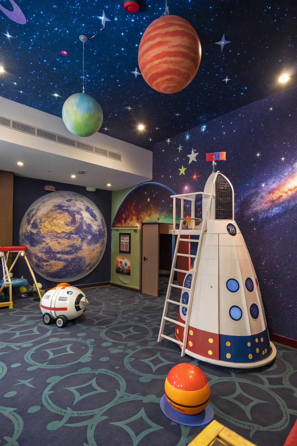 A space-focused playroom that propels imagination to unprecedented levels.