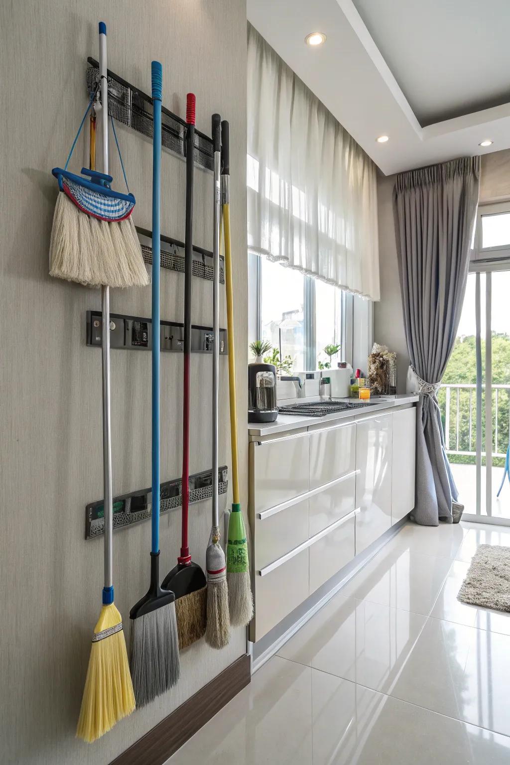 Wall-mounted holders offer a streamlined approach to tool storage.