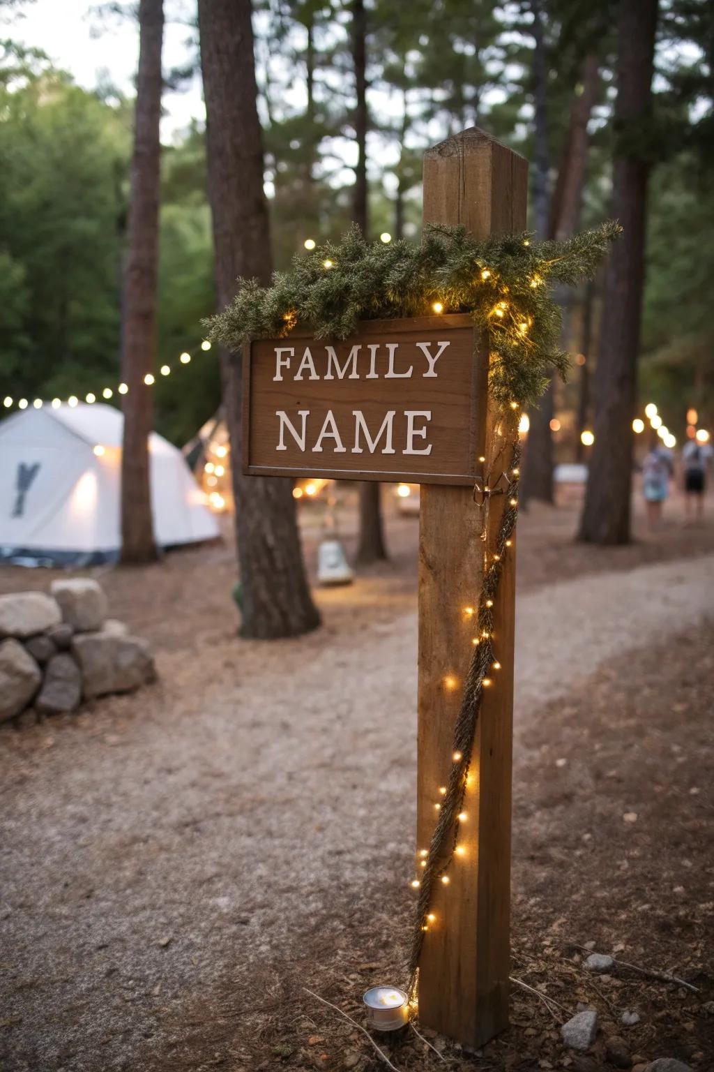 Extend a warm, personal welcome to visitors at your campsite.