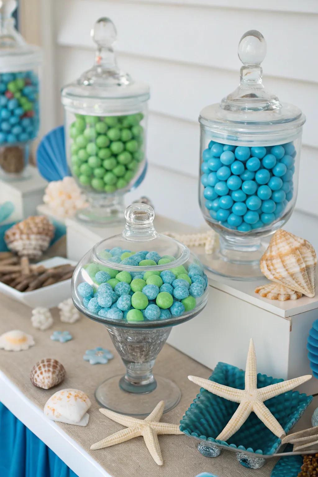A coastal candy bar that mirrors the calming charm of the sea.