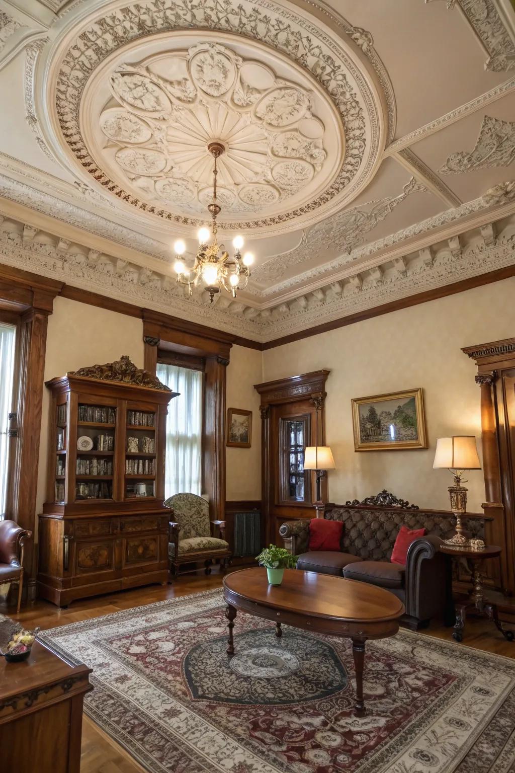 Ornate medallions bring Victorian charm to any room.