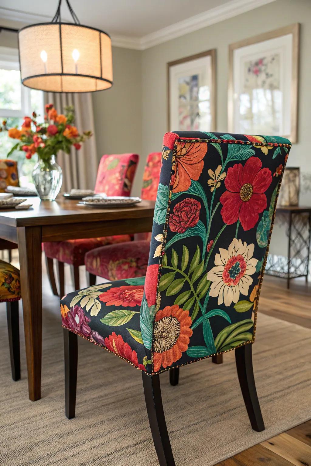 Striking patterns inject vitality and excitement into a room.