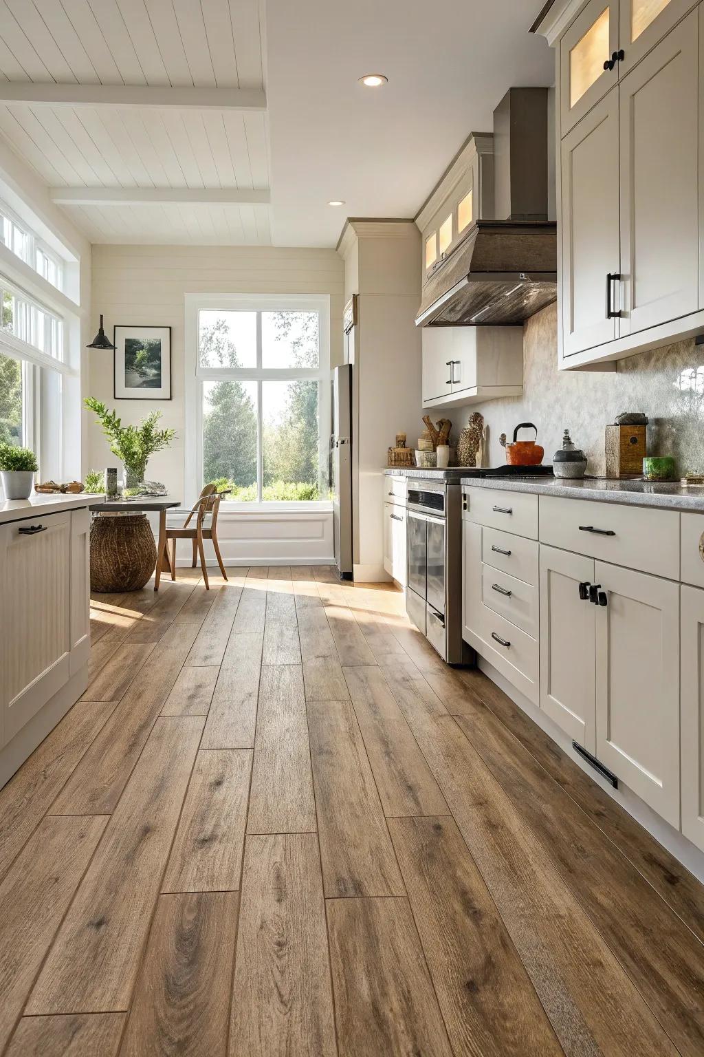Vinyl planks: the hardwood look without the hardwood price.