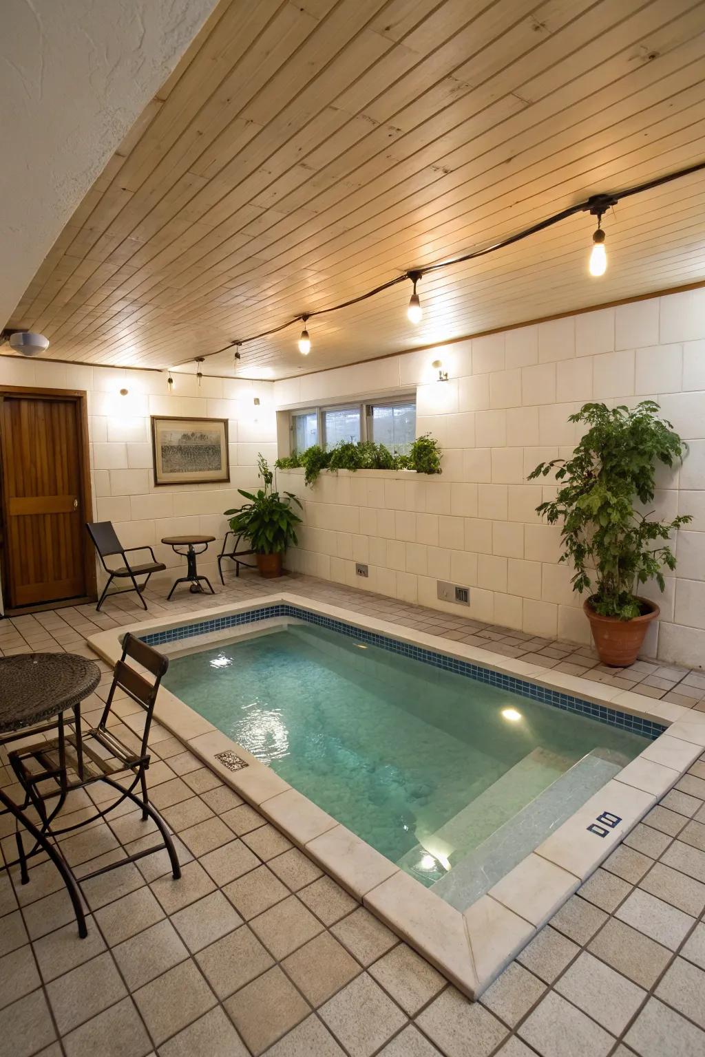 Limited spaces can fulfill grand visions with a space-efficient pool layout.