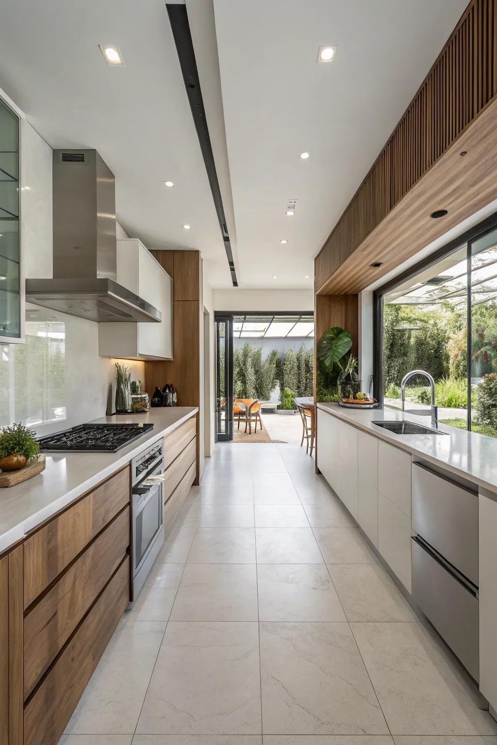 An open kitchen concept promoting interaction and convenience.