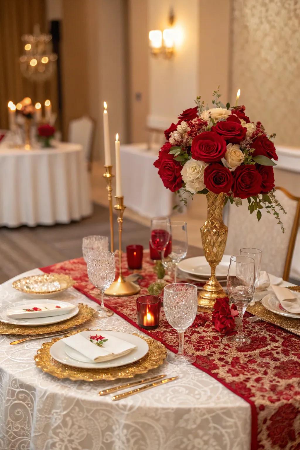 An amazing table design using traditional Chinese color features.