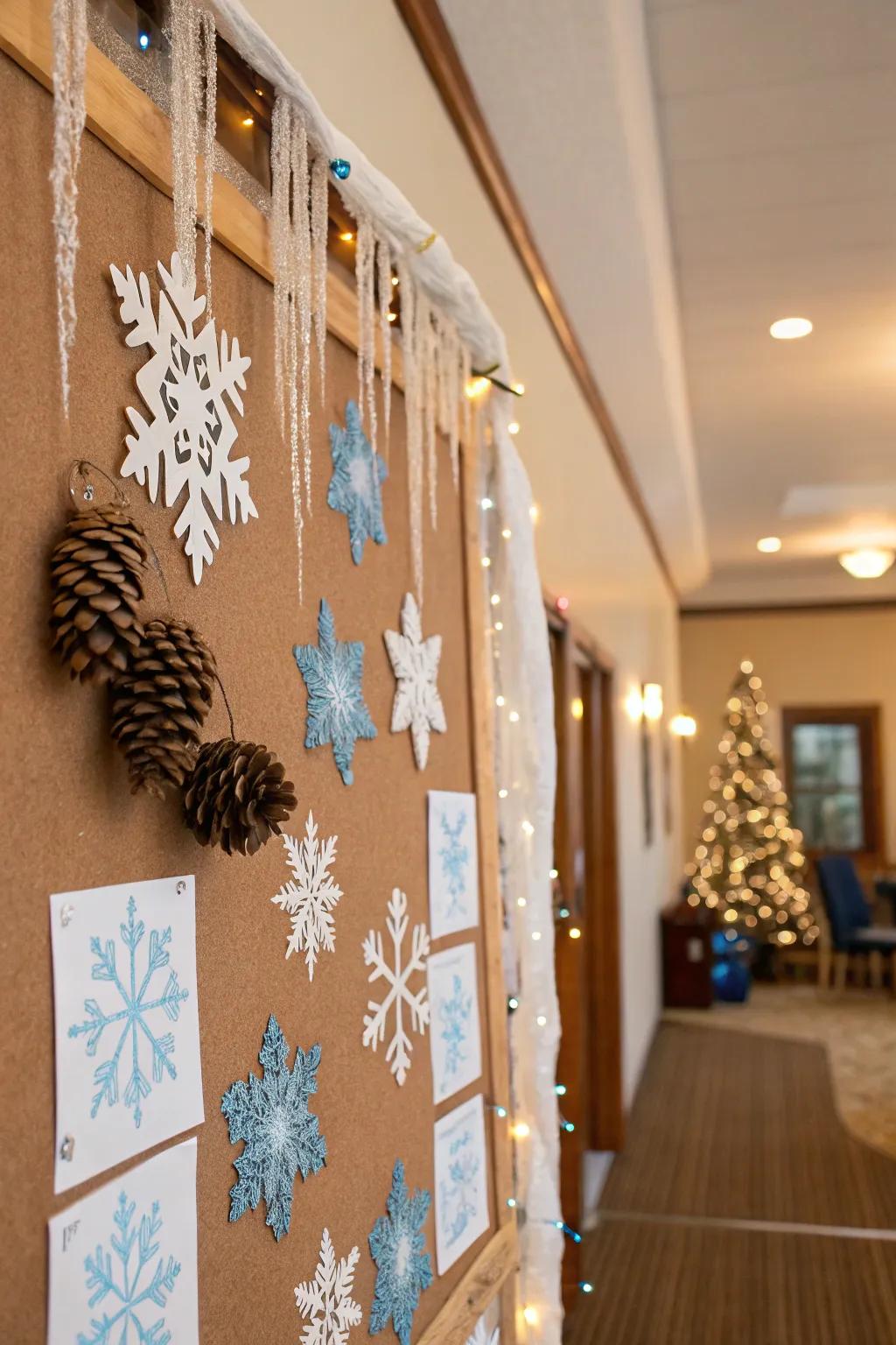 Bring an icy wonderland to life on your bulletin board.