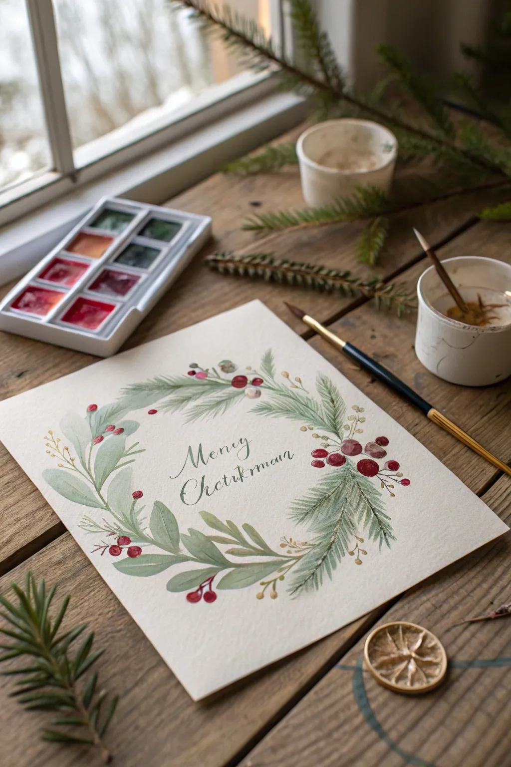 Enjoy the beauty of simplicity this season with hand-painted floral cards.