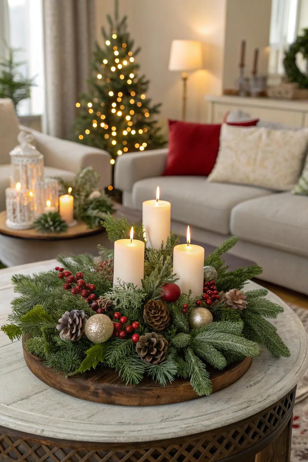 Greenery branches create a revitalizing and celebratory feel.