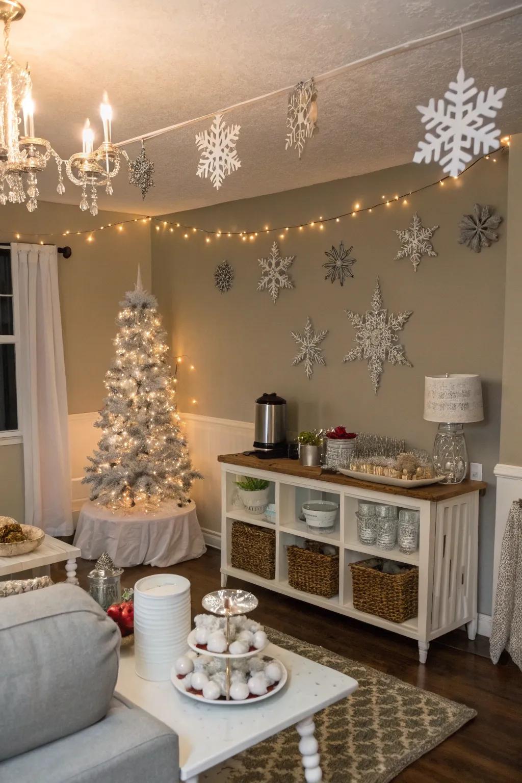 Enter a snowy dream with an Icy Retreat theme.
