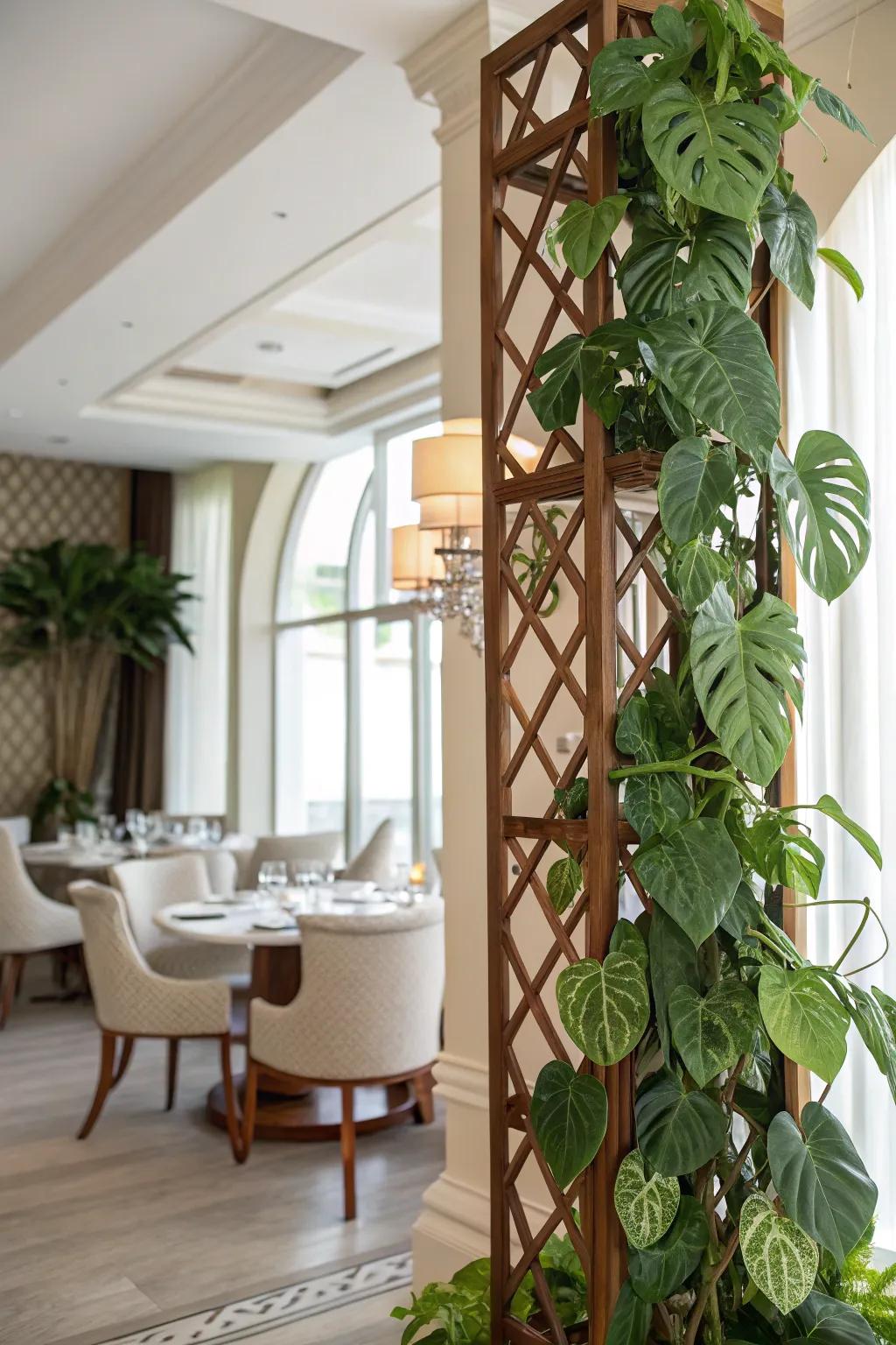 Elevate your home's aesthetic with a lovely structure for your Monstera