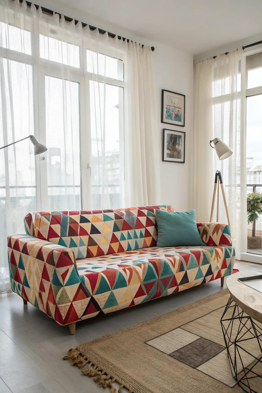 Bold designs can make any sofa the star of the show.