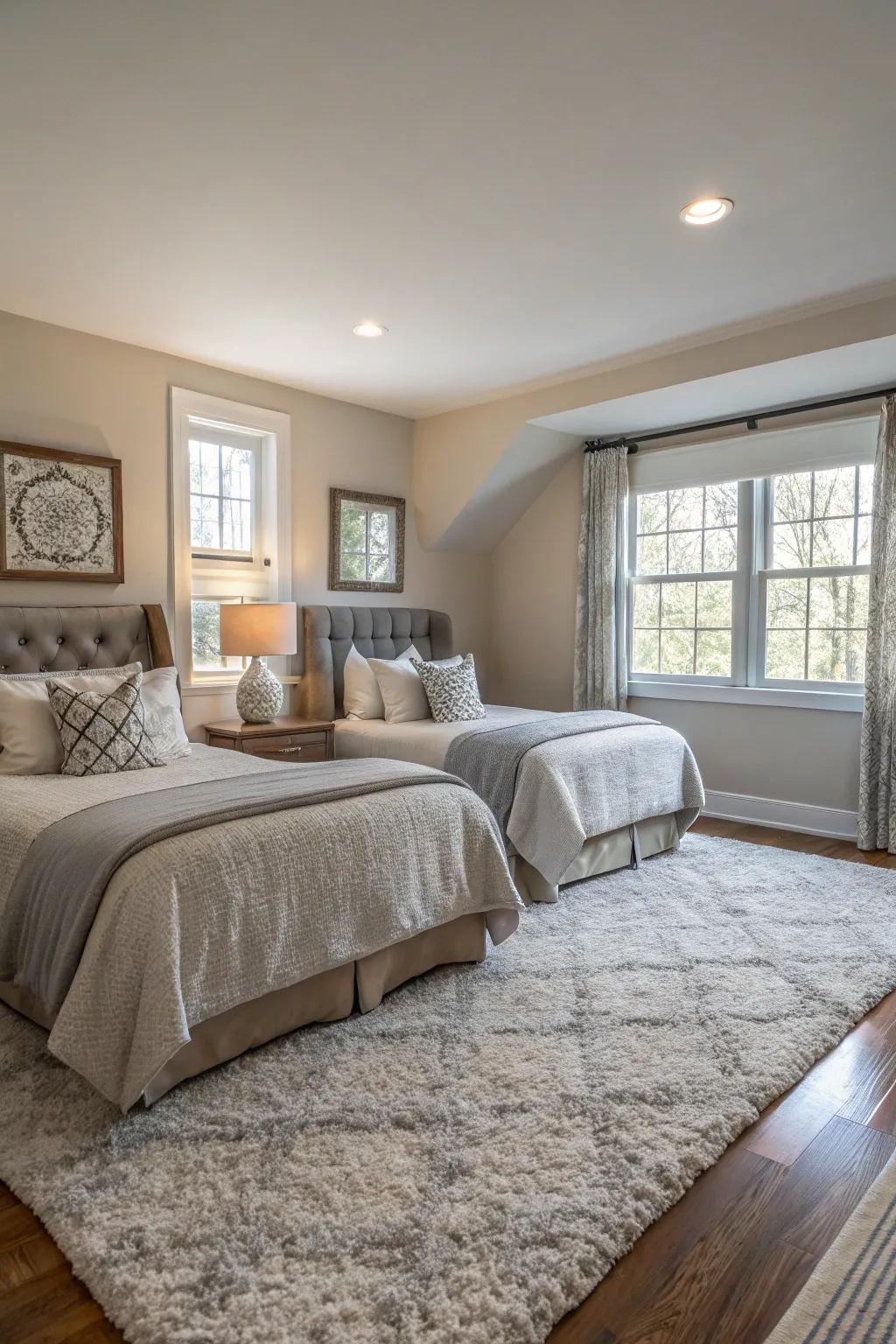 Subtle tones create a peaceful and enduring ambiance.