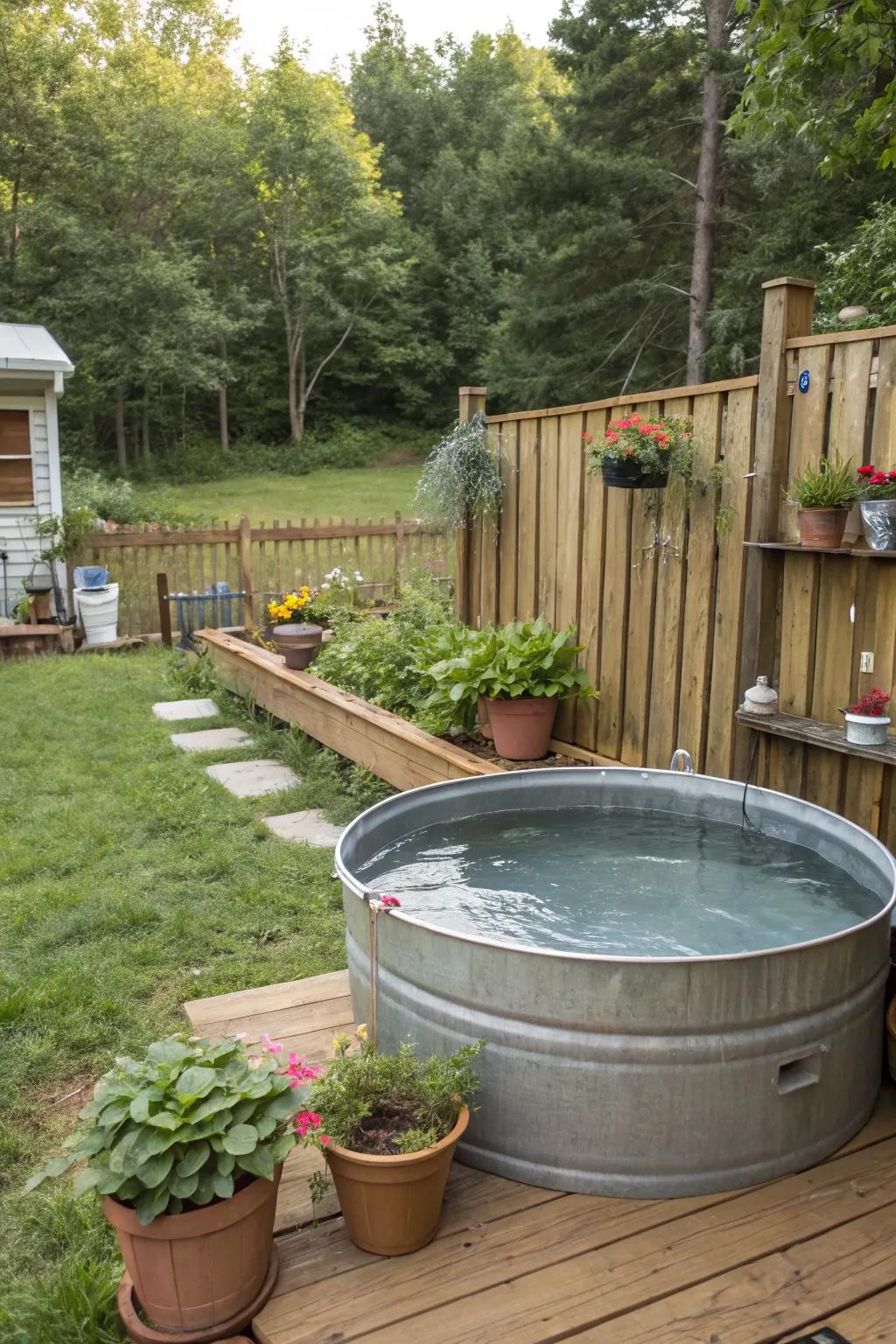 The quintessential water trough pool provides an uncomplicated yet stylish addition to any outdoor area.