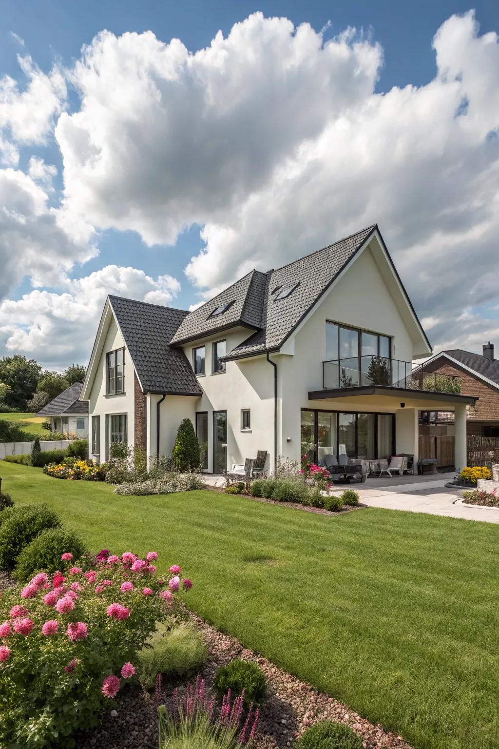 A house design that challenges traditional architecture with its leaning structure.