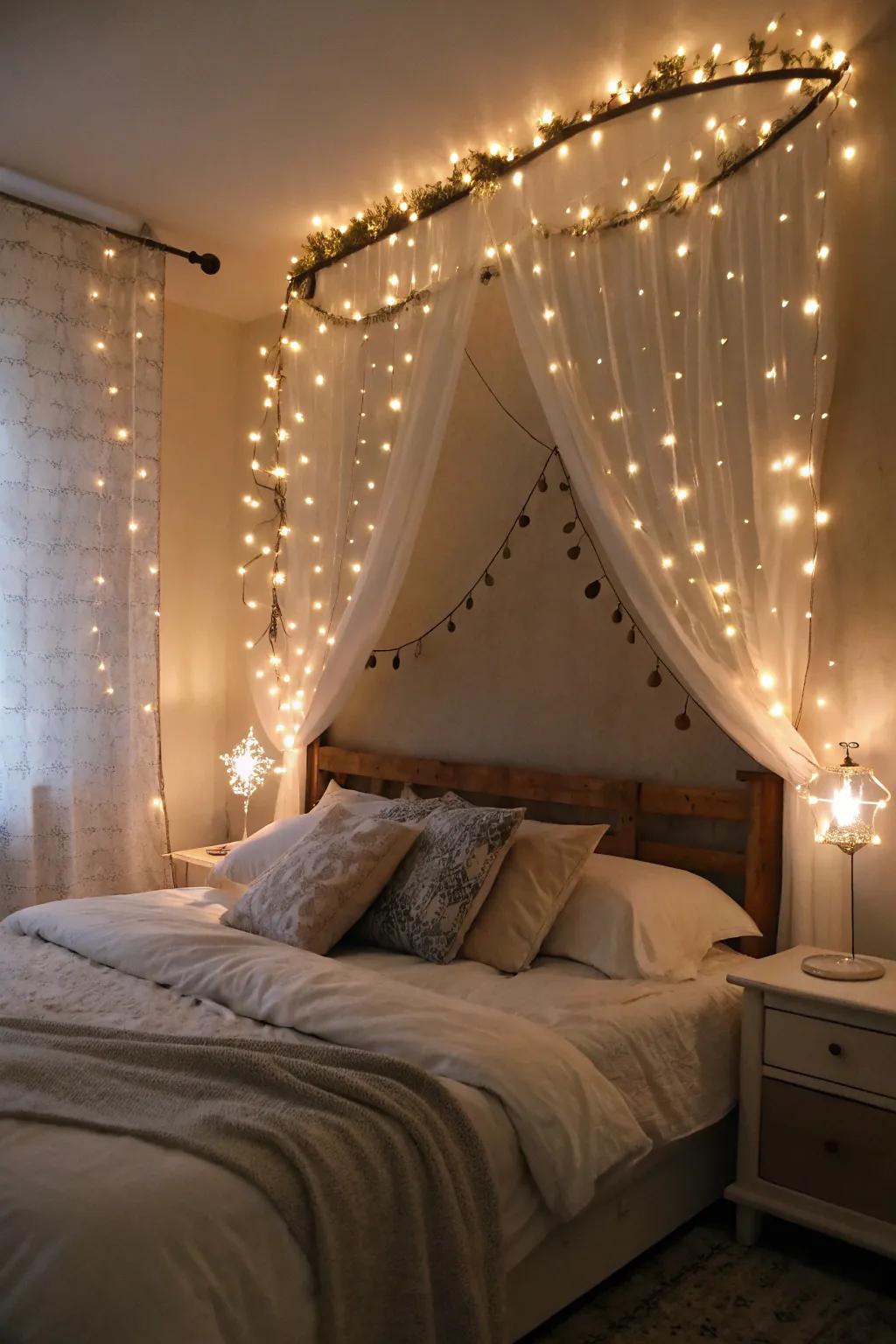 String lights contribute a magical essence to every room.