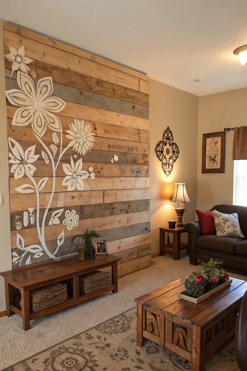 Bring character to your walls with pallet art.