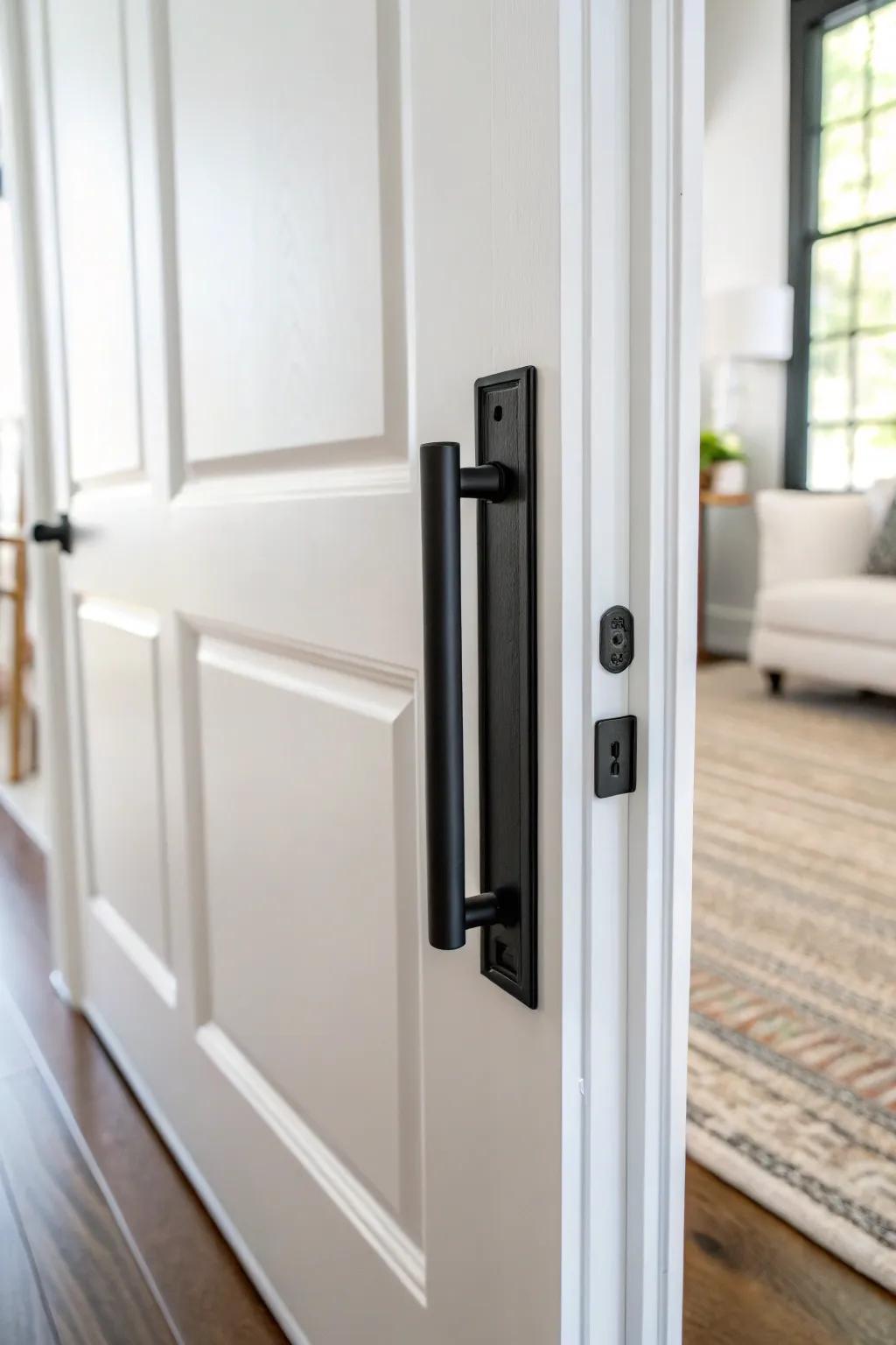 Matte black handles deliver a modern aesthetic.
