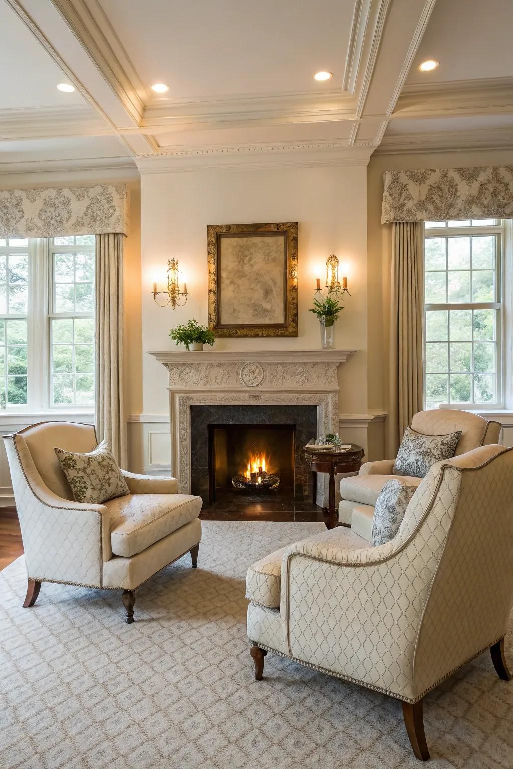 Symmetrical furniture creates a sense of balance and harmony in the space.