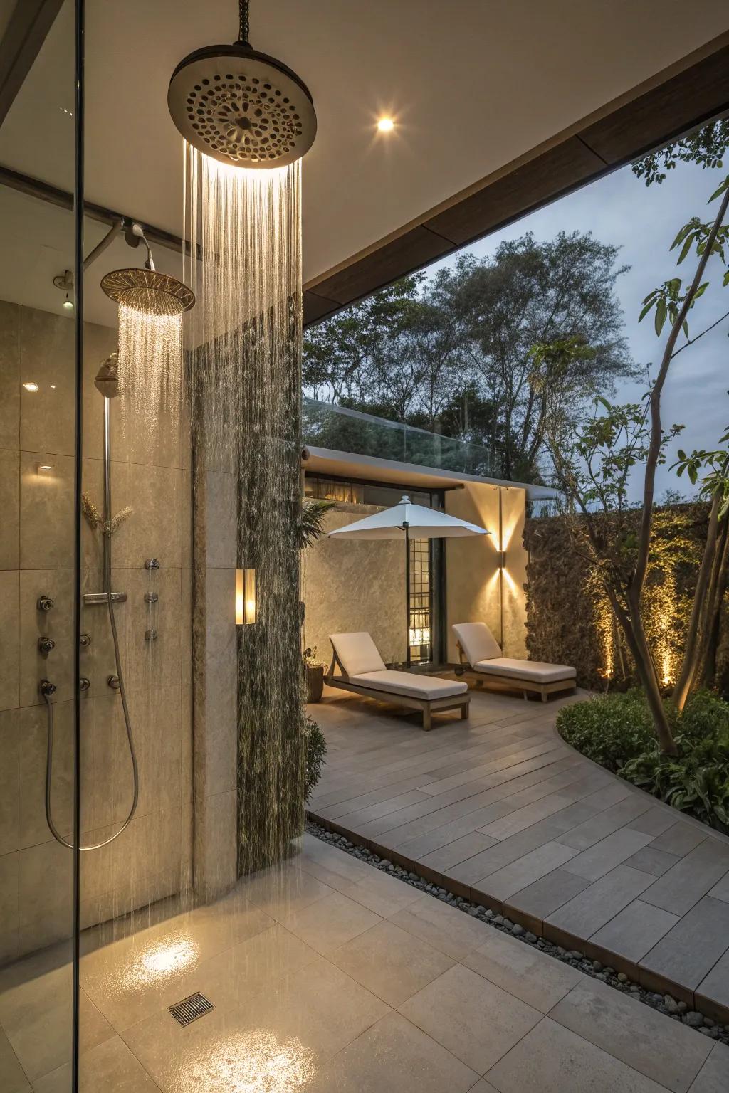 Transform your bathroom into a serene spa-like retreat with dual deluge showerheads.