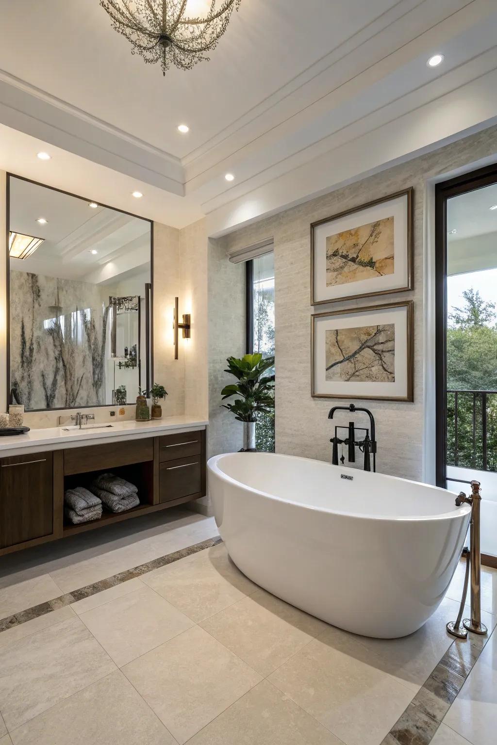 A standalone soaking bath has the ability to transform your bathroom into a luxurious escape.