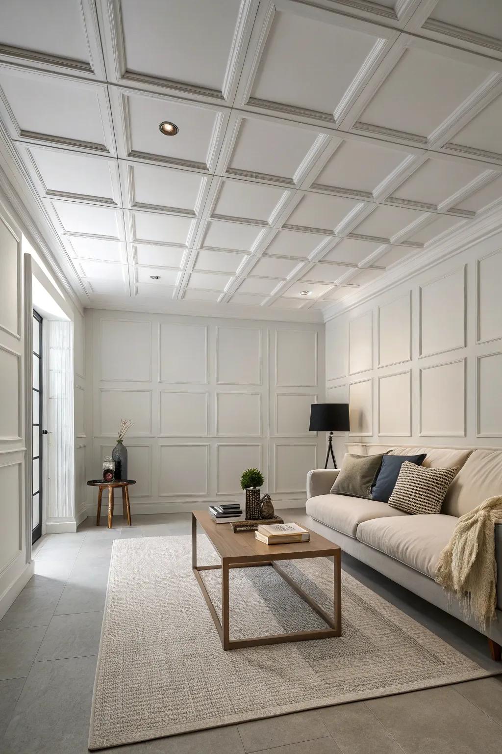 Pure simplicity with modern minimalist ceiling boards.