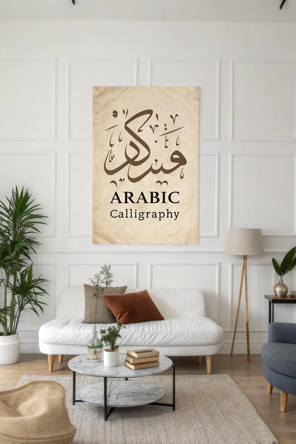 Arabic script application offers a subtle yet significant addition to any setting.