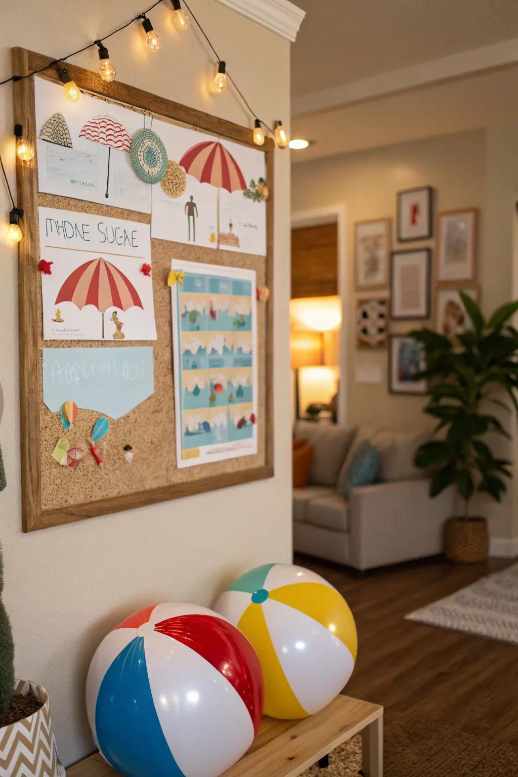 Transport the beach to your space with a radiant coastal-themed display.