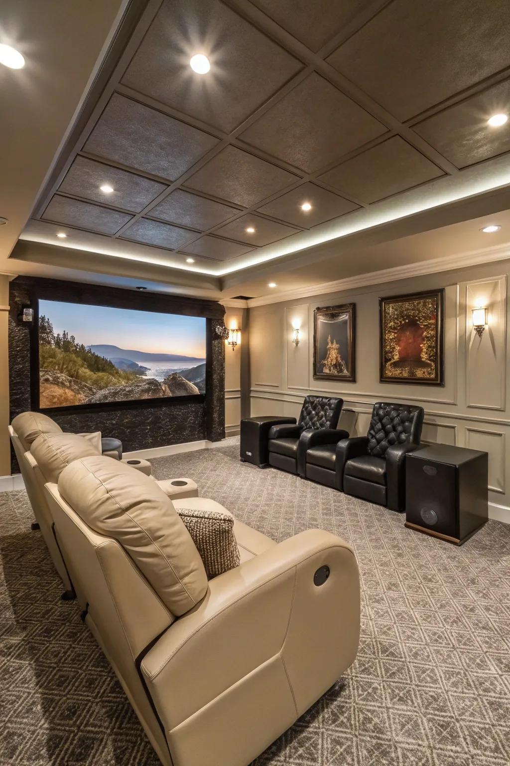 Enjoy a cinematic experience in the comfort of your home.