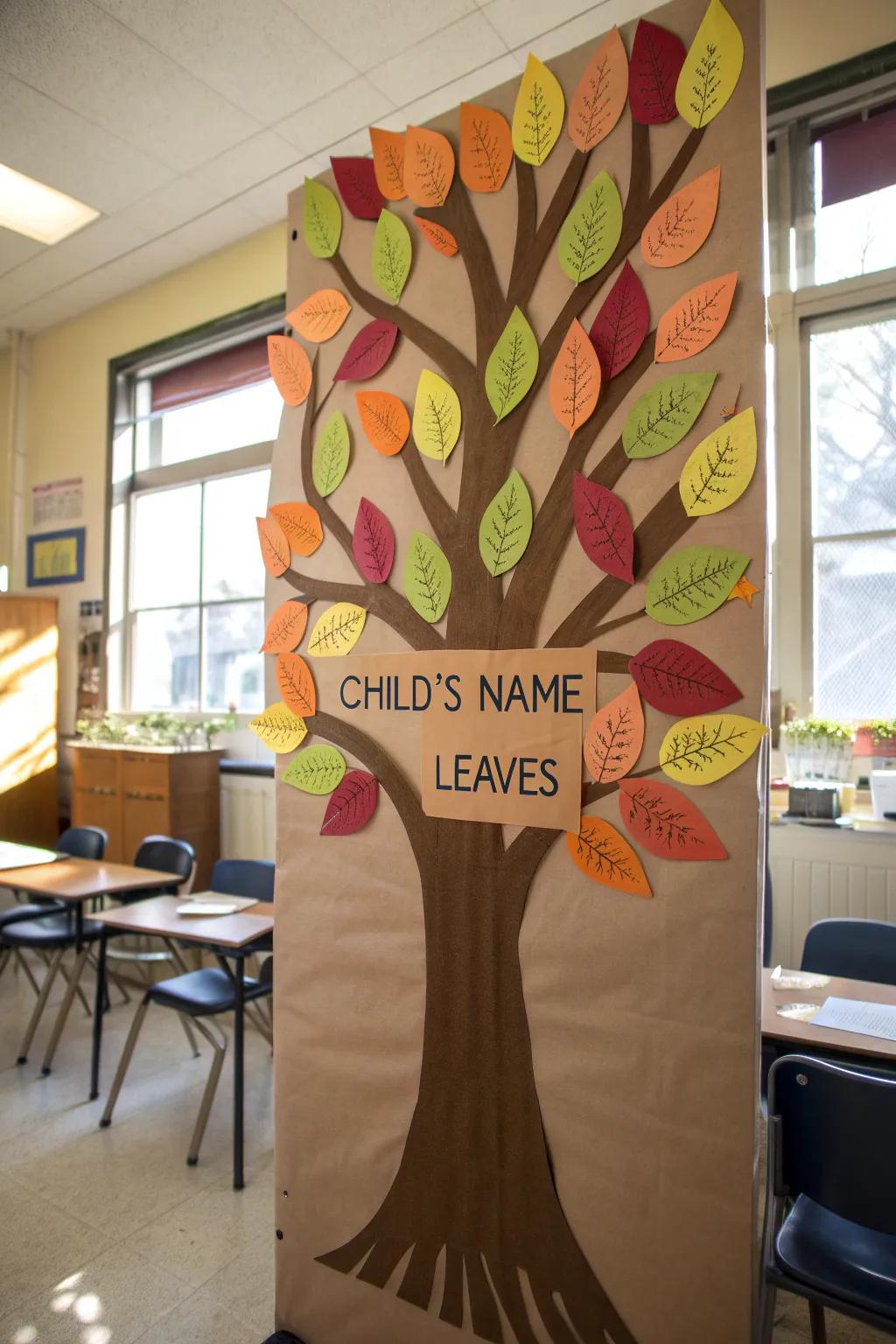 The Foliage Learning Center where each piece of foliage signifies a toddler's identity.
