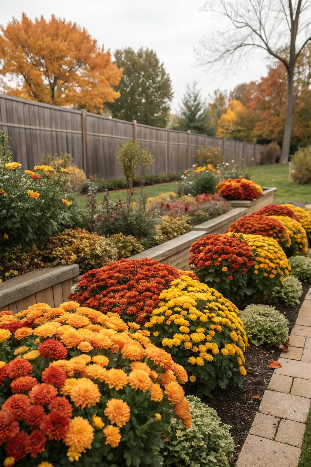 Illuminate your outdoor space with an array of fall hues.