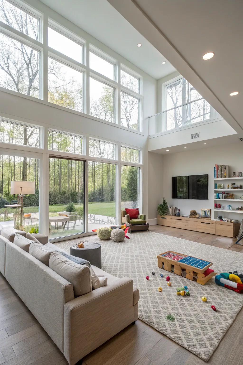 Open concept designs enhance space and light, bringing together play and relaxation.