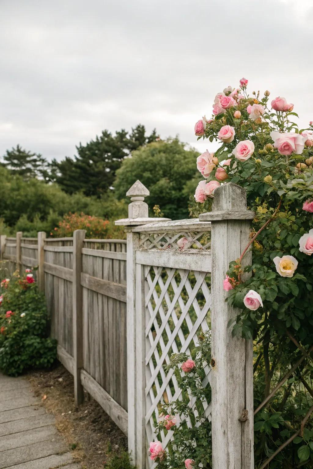 Grid toppers enhance sophistication and offer an ideal climbing area for plants.