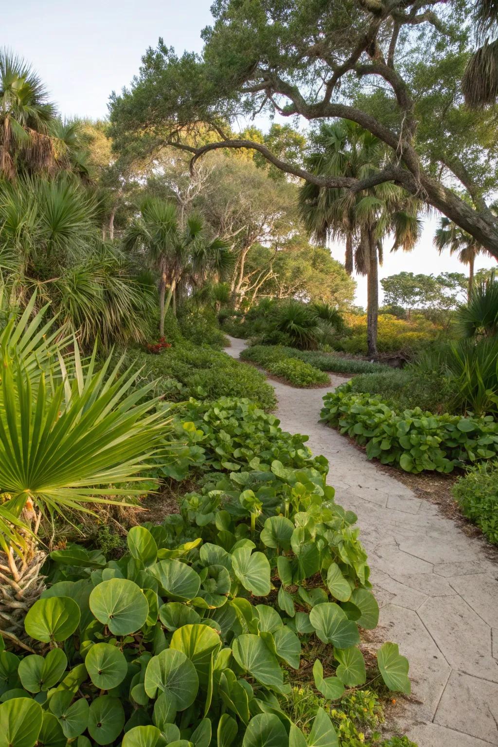 Local flora, like saw palmettos, brings simplicity and sophistication to your Florida garden.