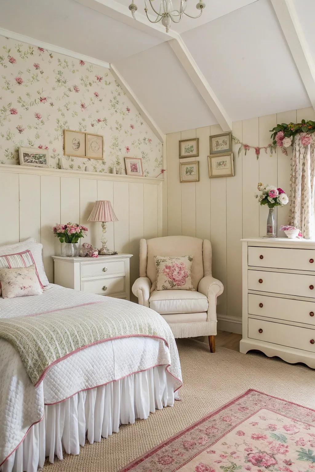 Neutral shades provide an excellent foundation for a soothing French country escape.