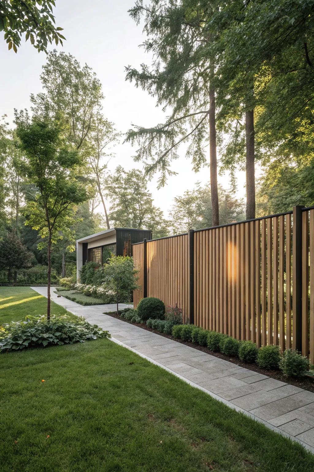 Timber fences provide a classic solution for front yard privacy.